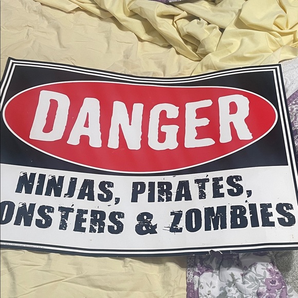 Vintage Other - 🖤Vintage 2010s Kids Danger Warning Poster SEE PICS🖤